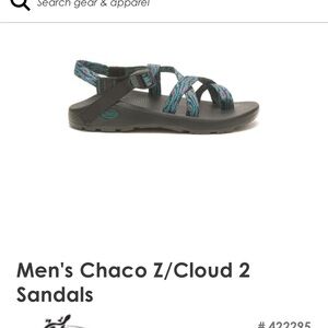 NEW Chaco Men's Z/Cloud 2 Sandals - Black and Teal
